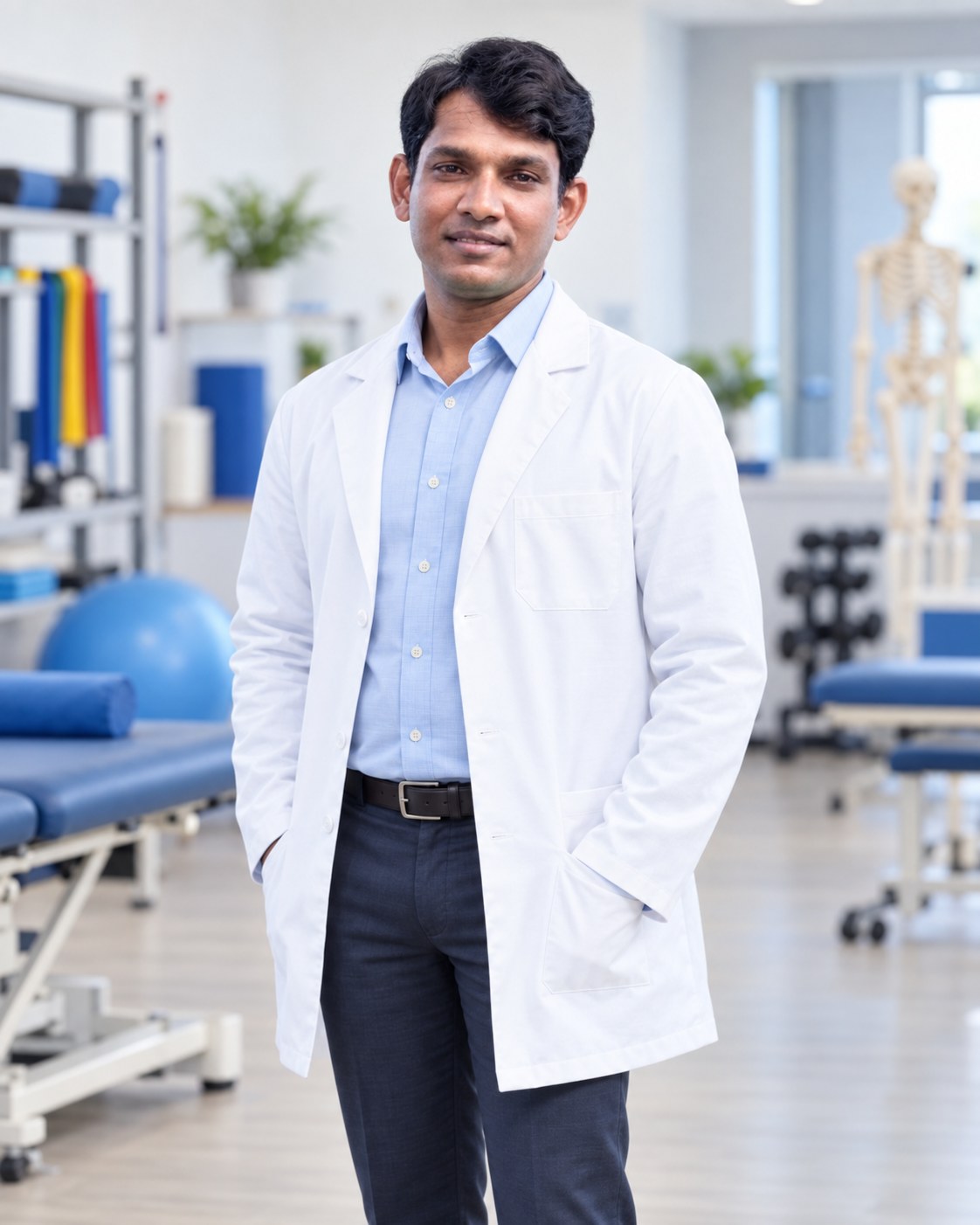 Asanka Madduma Arachchi in a physiotherapy clinic